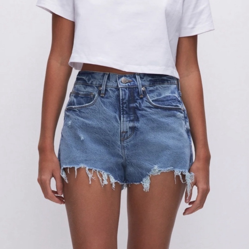 Good American Blue Jean Shorts